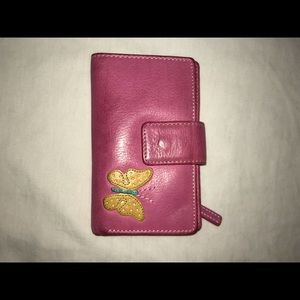 Pink Leather Fossil wallet